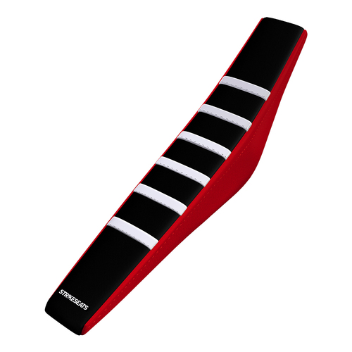 Honda CRF150R 07-25 WHITE/BLACK/RED Gripper Ribbed Seat Cover