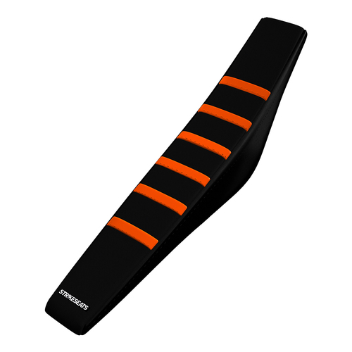 KTM 125SX/250SX/380SX/400SX/520SX 01-02 ORANGE/BLACK/BLACK Gripper Ribbed Seat Cover