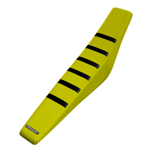 Suzuki JR50 00-07 BLACK/YELLOW/YELLOW Gripper Ribbed Seat Cover