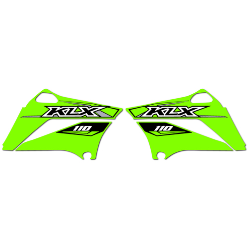 Kawasaki KLX110 2018 OEM Replica Shroud Graphics