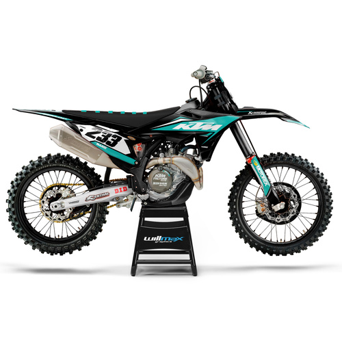 KTM Adore Black Teal Graphics Kit