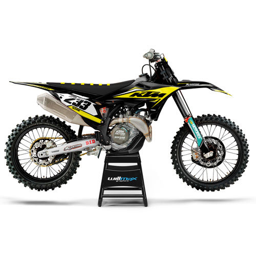 KTM Adore Black Yellow Graphics Kit