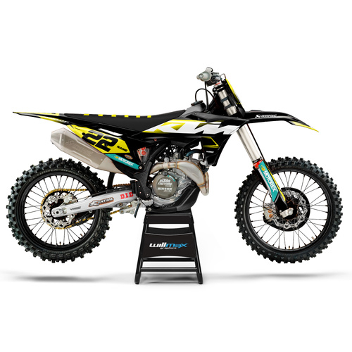 KTM Ascend Black Yellow Graphics Kit