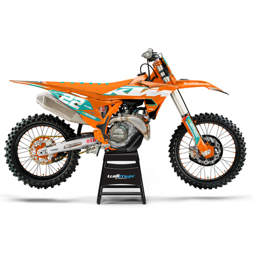 KTM Ascend Teal Graphics Kit