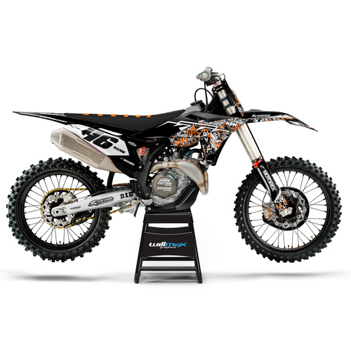KTM Blotched Black Graphics Kit