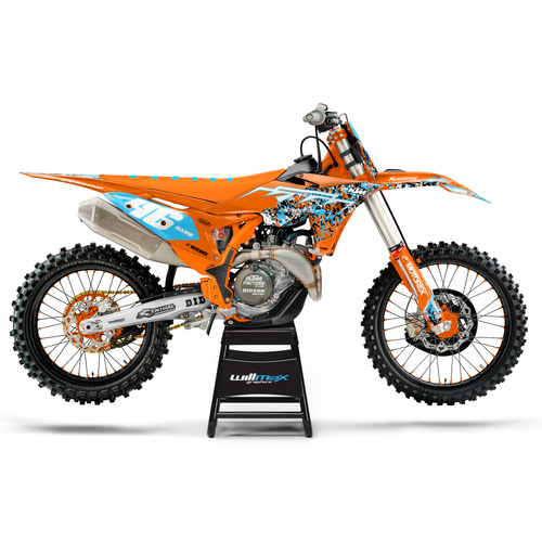 KTM Blotched Light Blue Graphics Kit