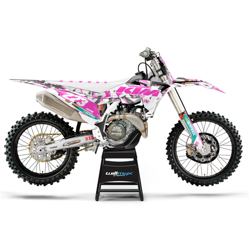 KTM Camo White Pink Graphics Kit
