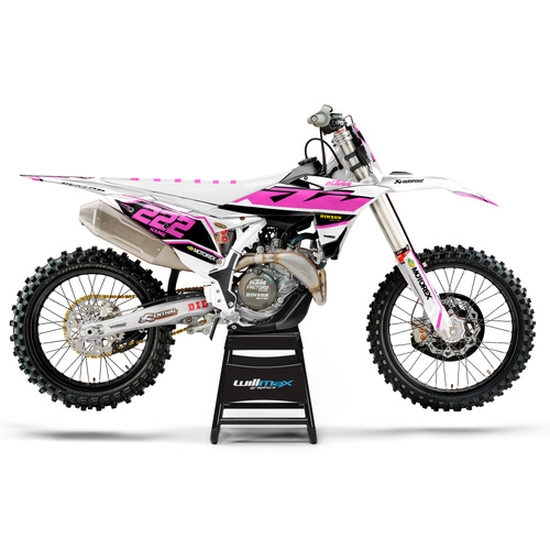 KTM Fracture White Pink Graphics Kit