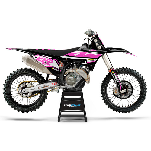 KTM Fracture Black Pink Graphics Kit