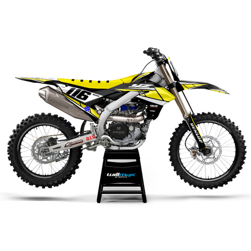 Yamaha Admire Black Yellow Graphics Kit