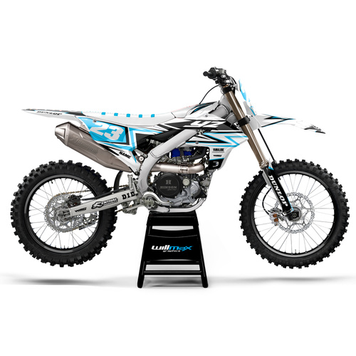 Yamaha Break White Light Blue Graphics Kit