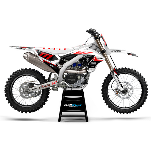 Yamaha Crush White Red Graphics Kit