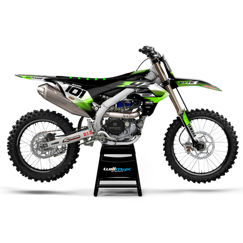Yamaha Dream Black Green Graphics Kit