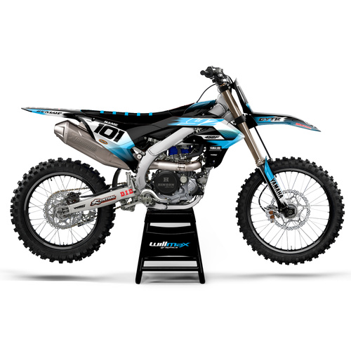 Yamaha Dream Black Light Blue Graphics Kit